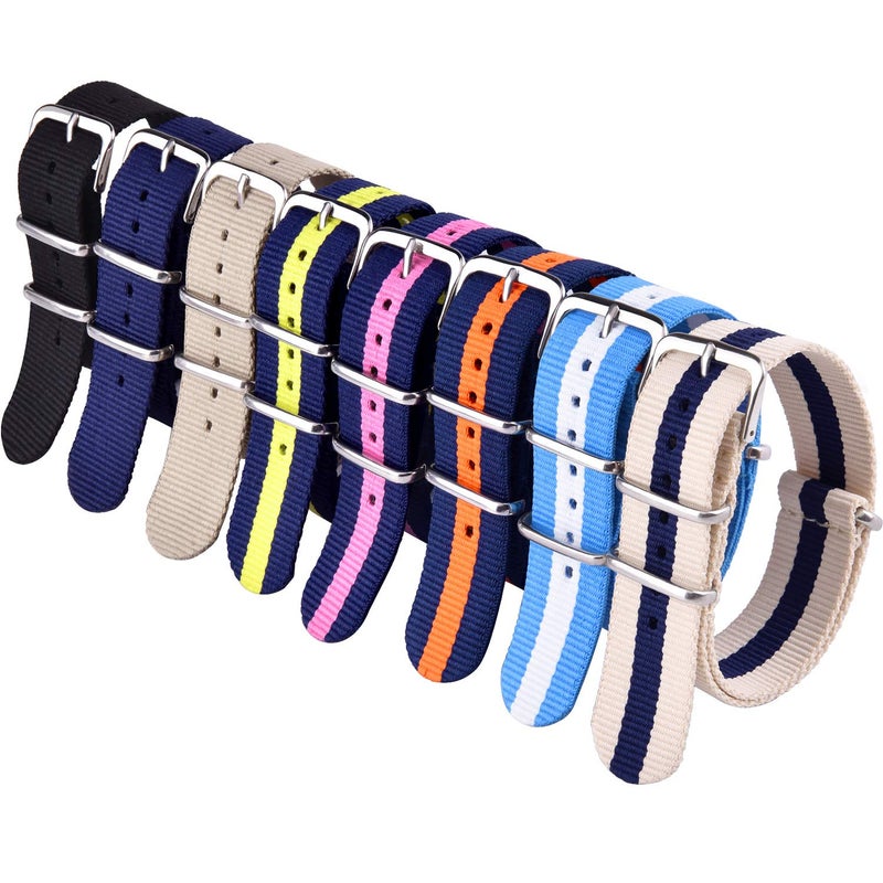 Ritche Christmas Gift 18mm Military Ballistic Nylon Strap Nylon Watch Band Compatible with Seiko 5 Watch for Men Women, White Elephant Gifts, Stocking Stuffers for Men - Image 1